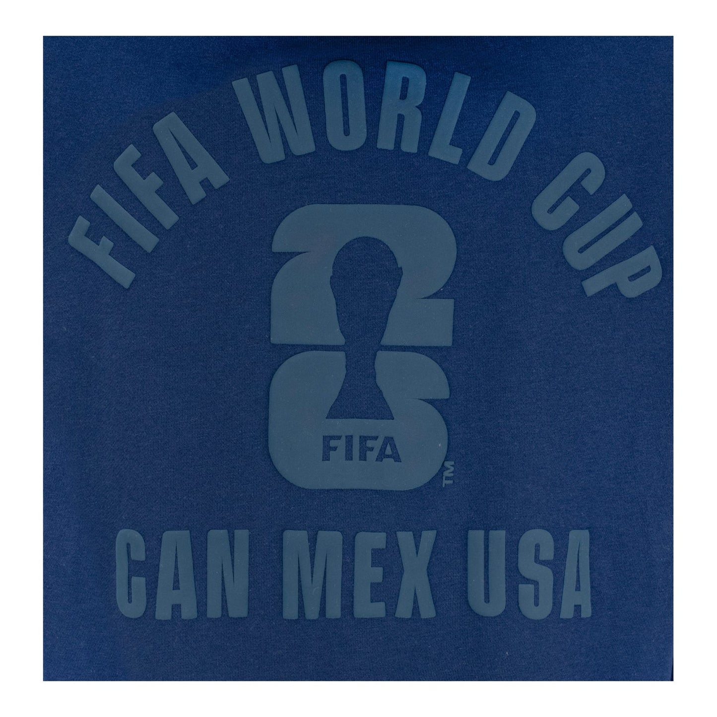 Moletom com Capuz Azul-Marinho Estampa em Relevo da Copa do Mundo da FIFA 2026™ - Unissex
