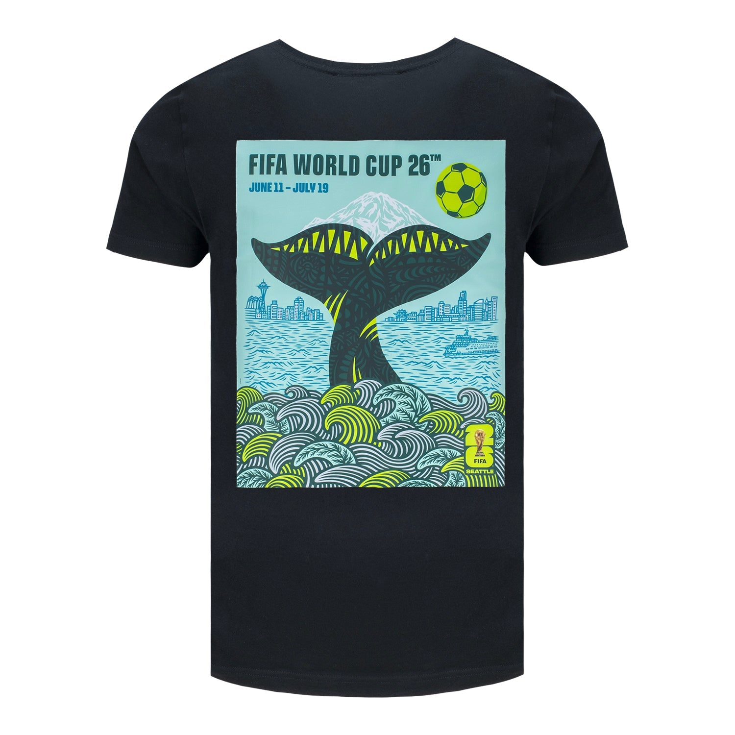 2026 World Cup Seattle Poster Black T-Shirt - Unisex – FIFA