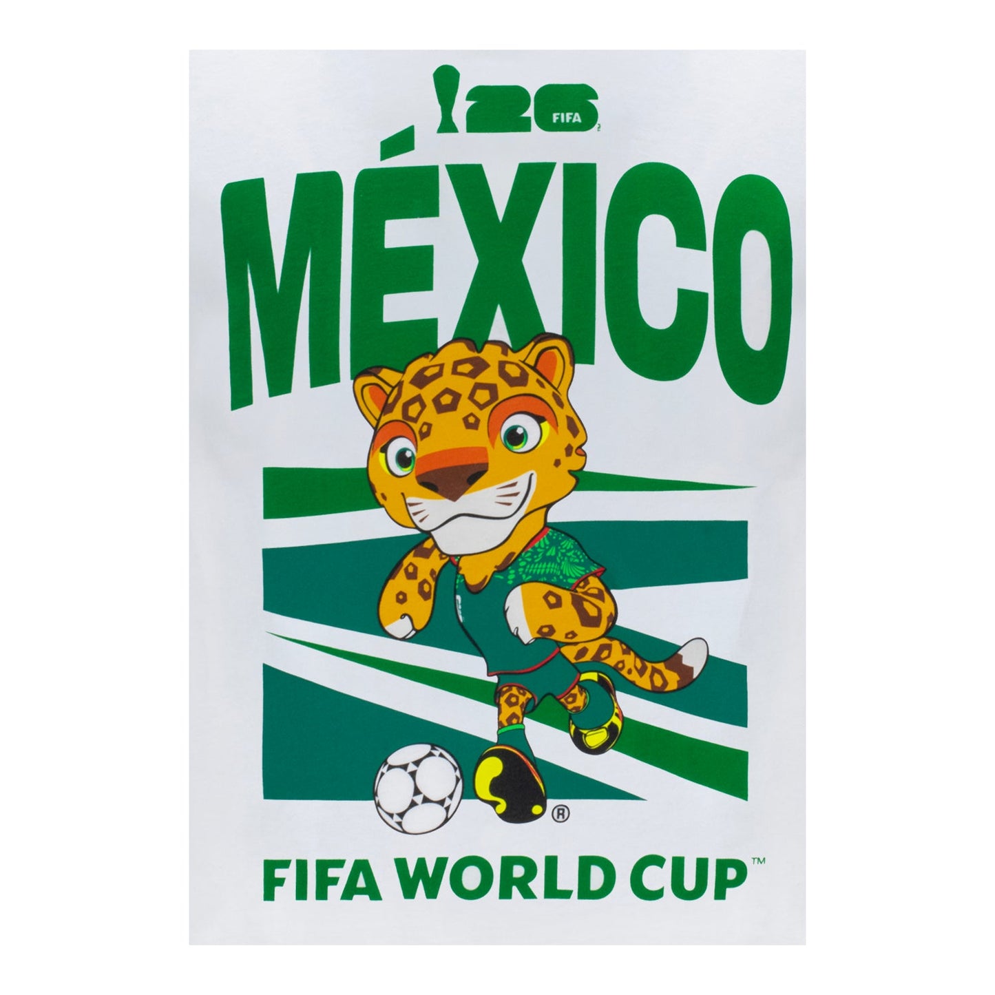 T-Shirt Blanc Mascotte Mexique Coupe du Monde de la FIFA 2026™ – Unisexe