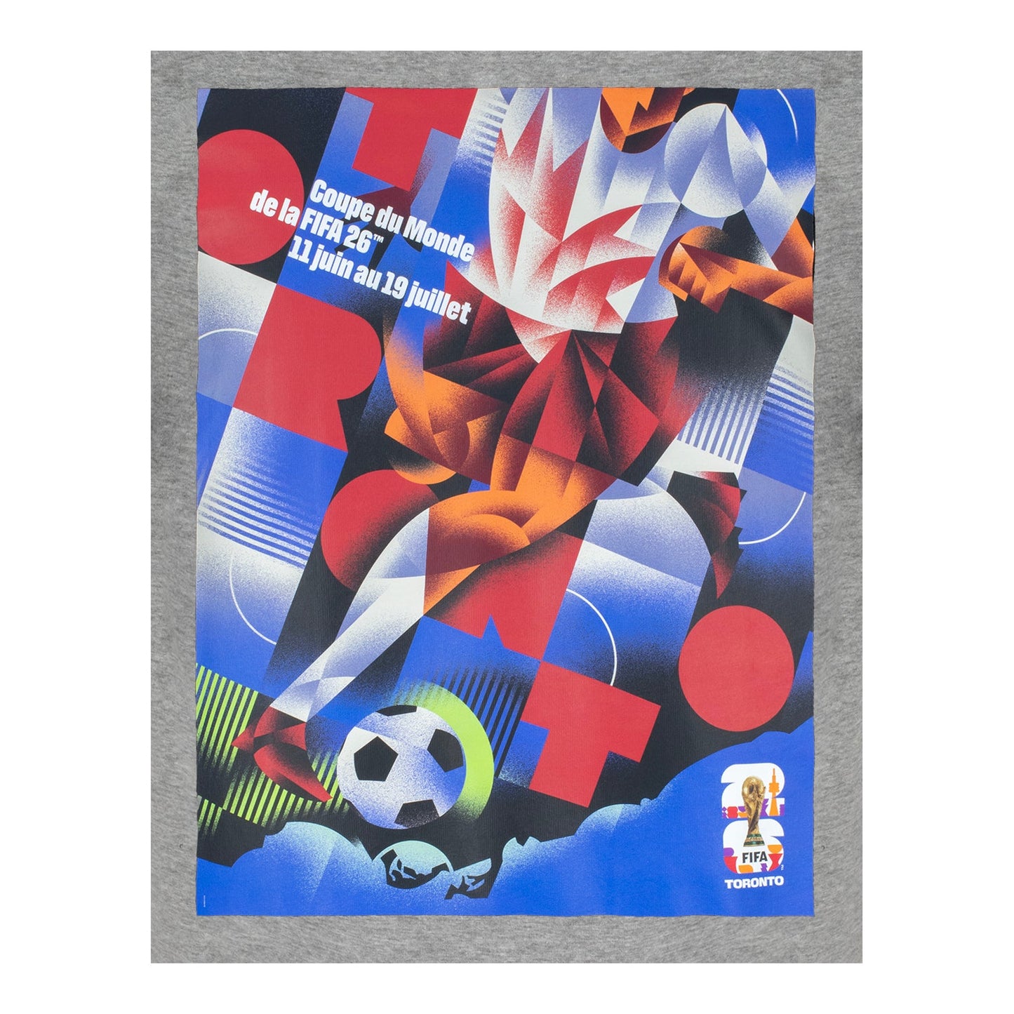 Camiseta Cinza Pôster da Copa do Mundo da FIFA 2026™ Toronto (em Inglês) - Unissex