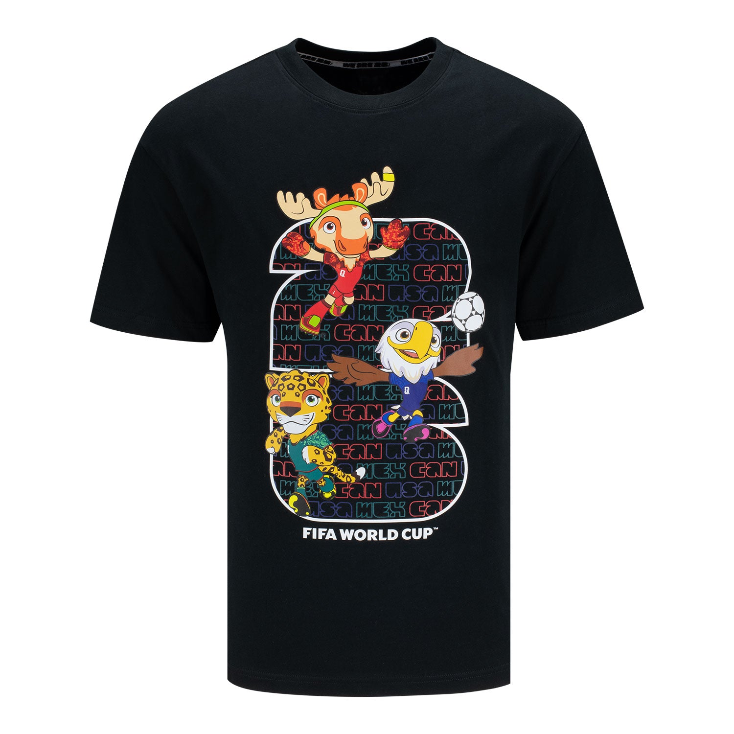 FIFA World Cup 2026™ Mascot Black Crew T-Shirt - Unisex – FIFA 