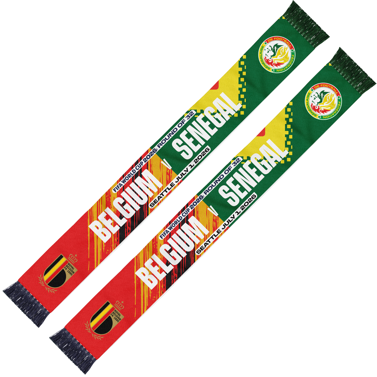 FIFA World Cup 2026™ Belgium v. Senegal Matchup Scarf