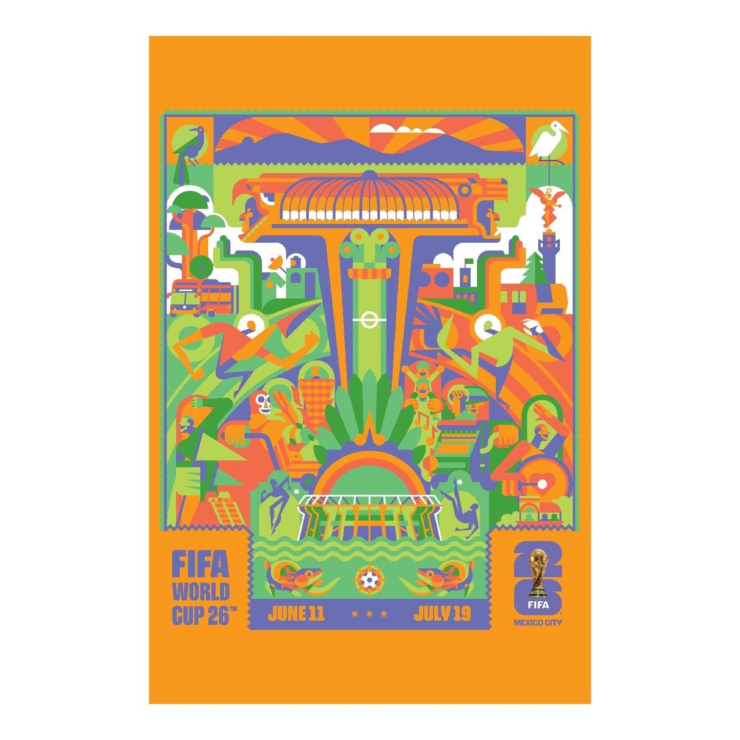 2026 World Cup Mexico City Host City Poster