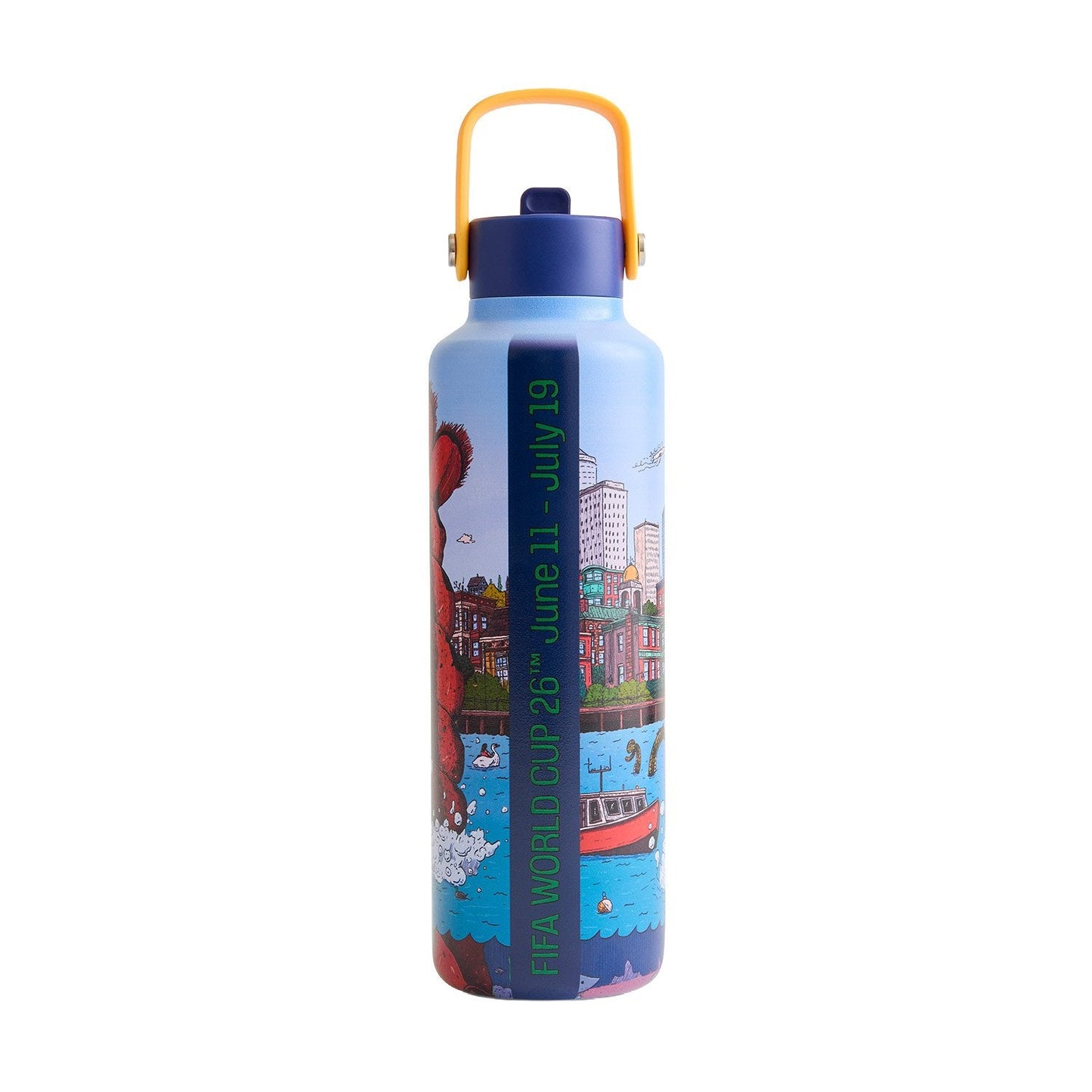 World Cup 2026 Boston Poster Water Bottle
