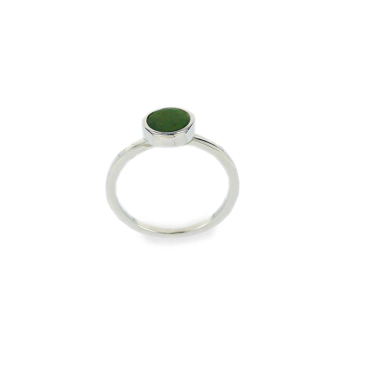 Sterling Silver & Greenstone Ring