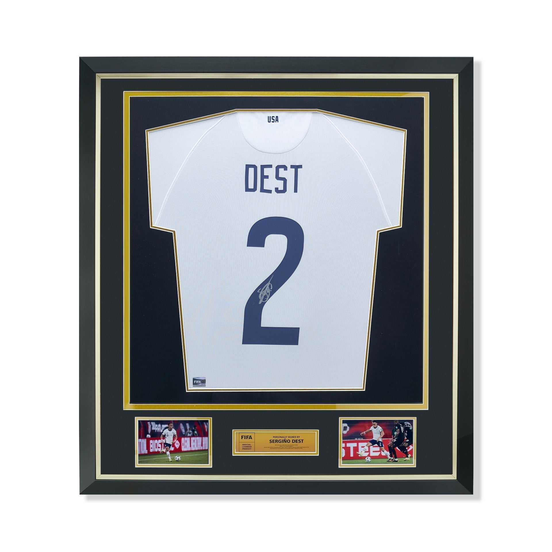 FIFA World Cup Official Signed Sergino Dest Jersey- Authentic USA 2020-21 Home Jersey