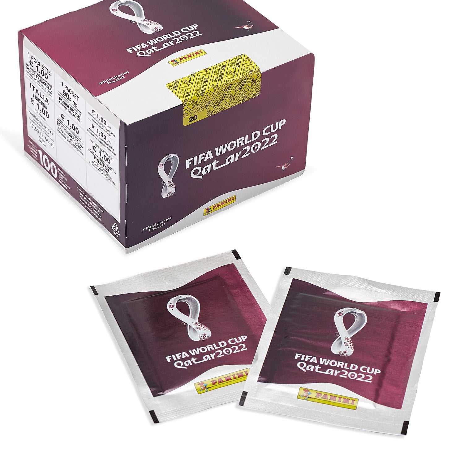 Qatar World Cup Sticker Box- 100 Pack