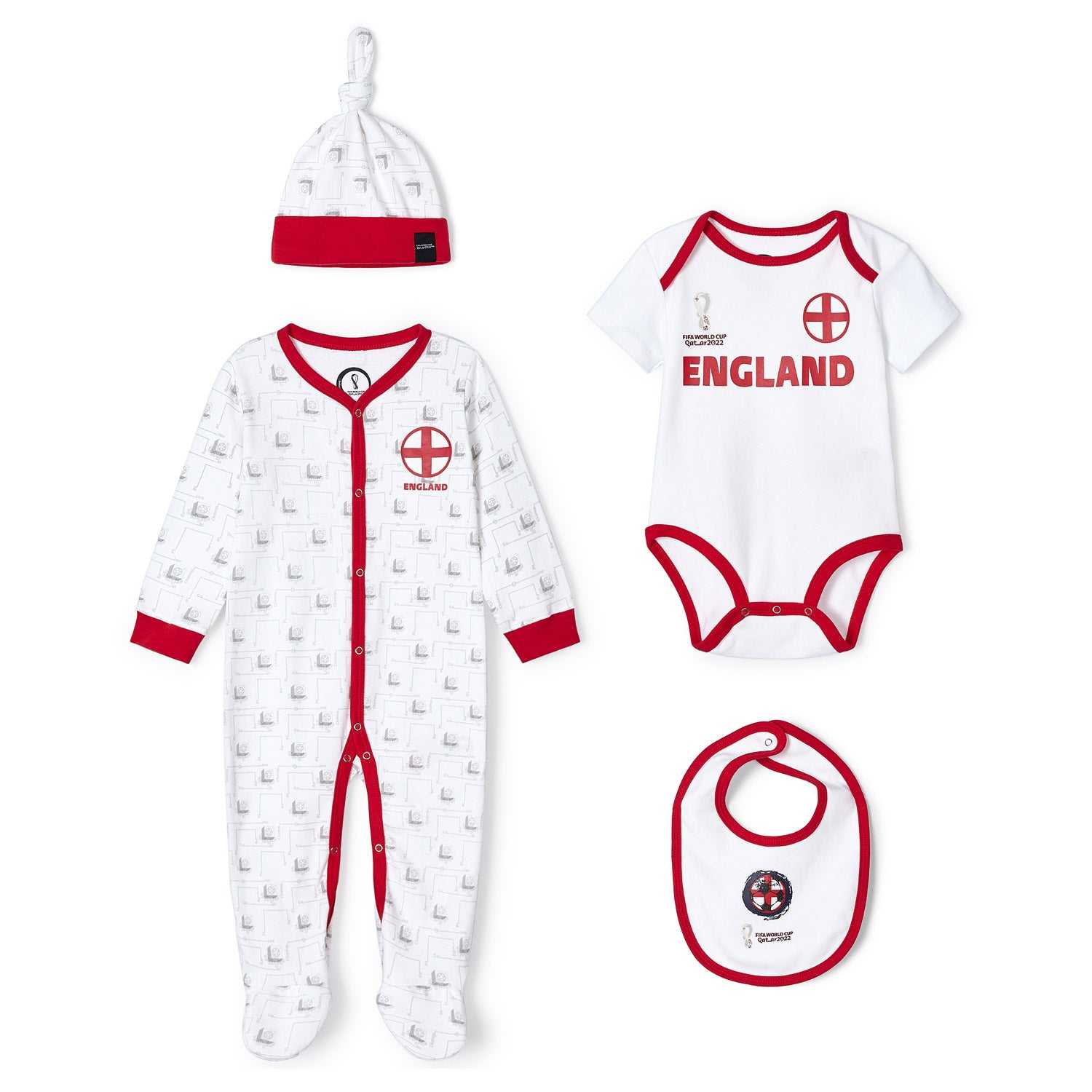 2022 World Cup England White Romper - Infant/Toddler