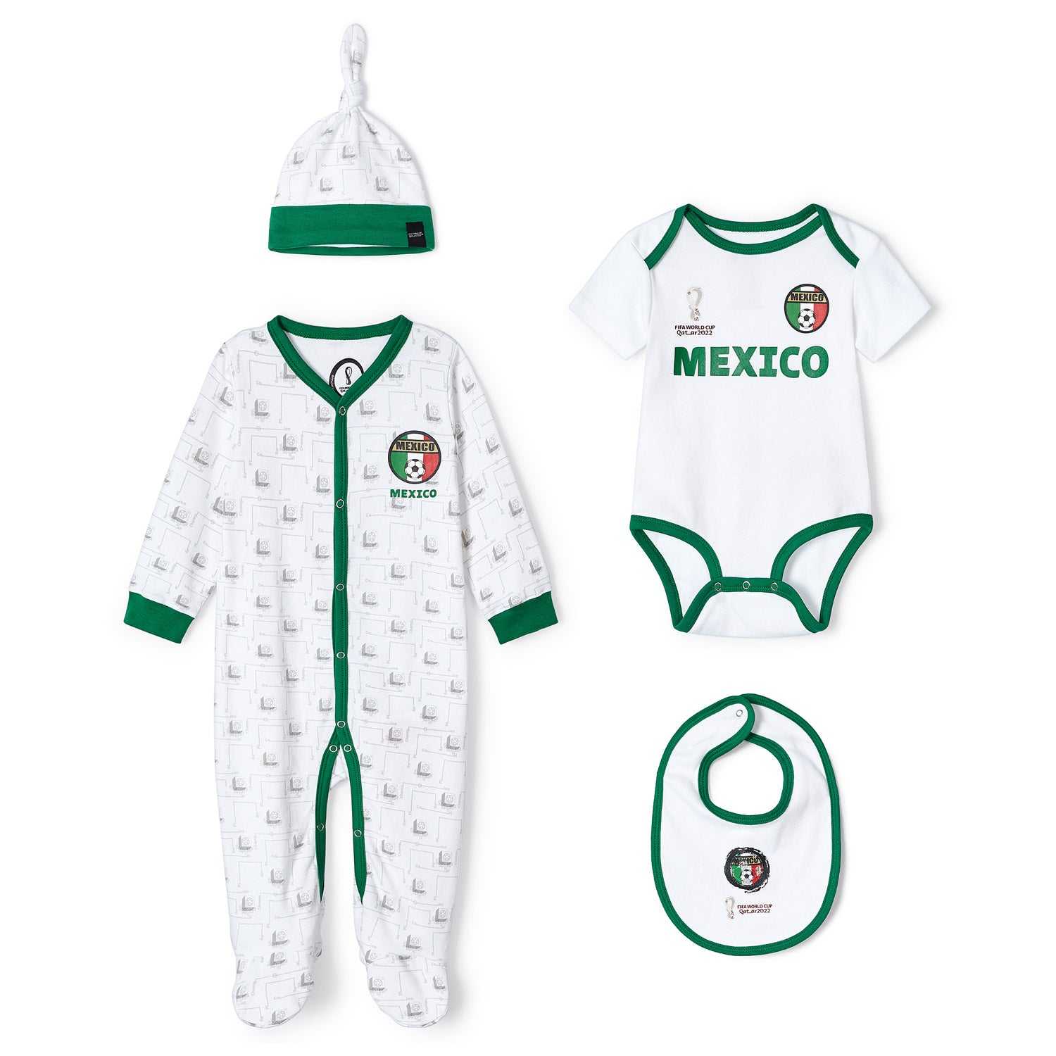 2022 World Cup Mexico White Romper - Infant/Toddler