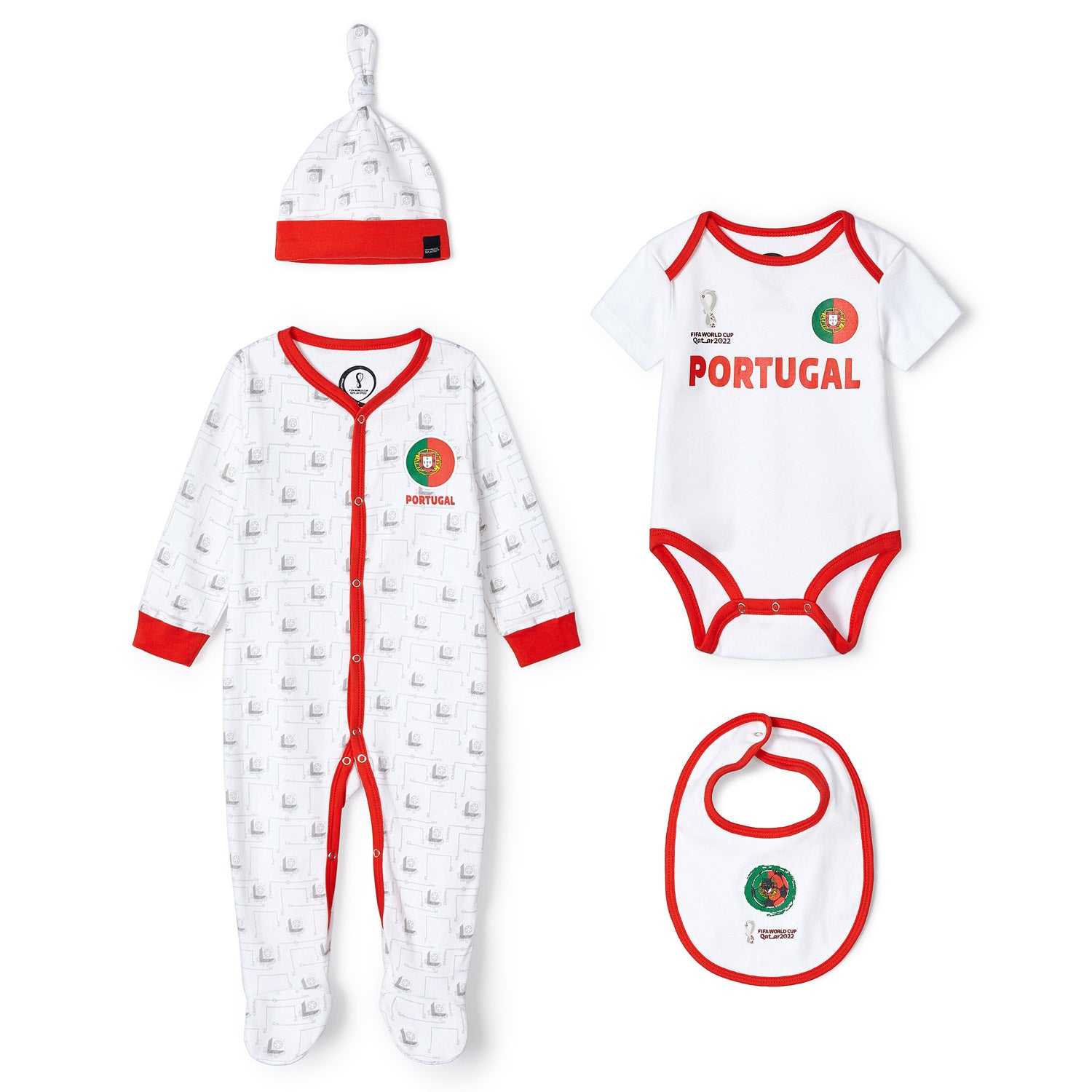 2022 World Cup Portugal White Romper - Infant/Toddler