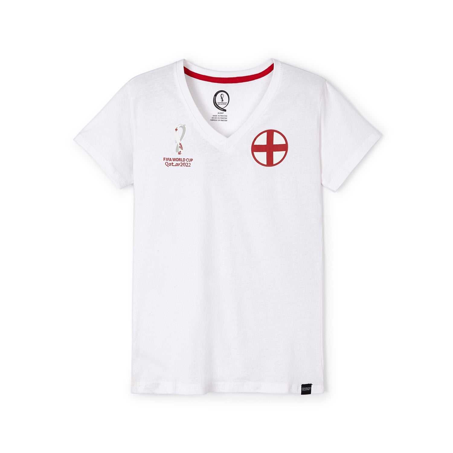 2022 World Cup England White T-Shirt - Womens