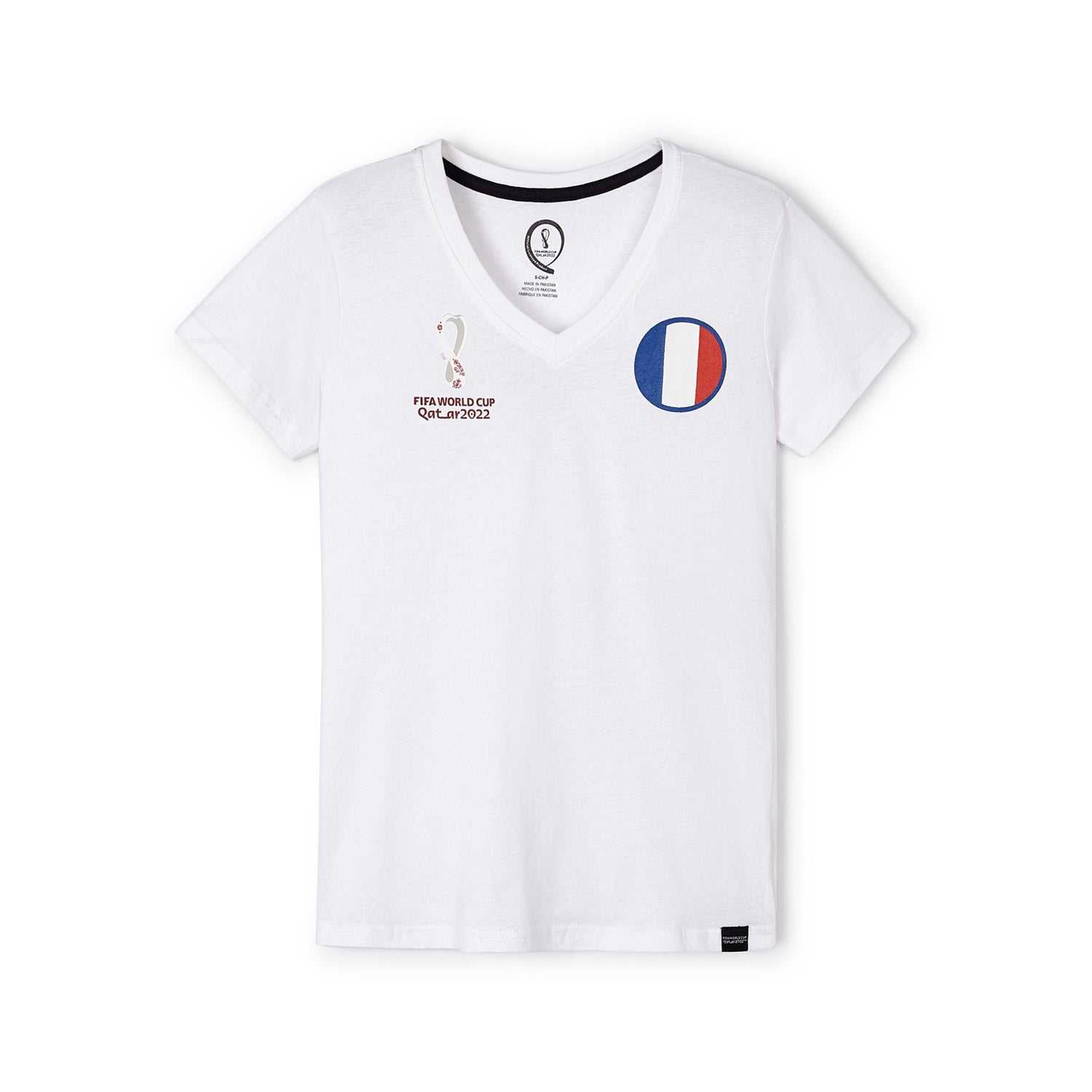 2022 World Cup France White T-Shirt - Womens