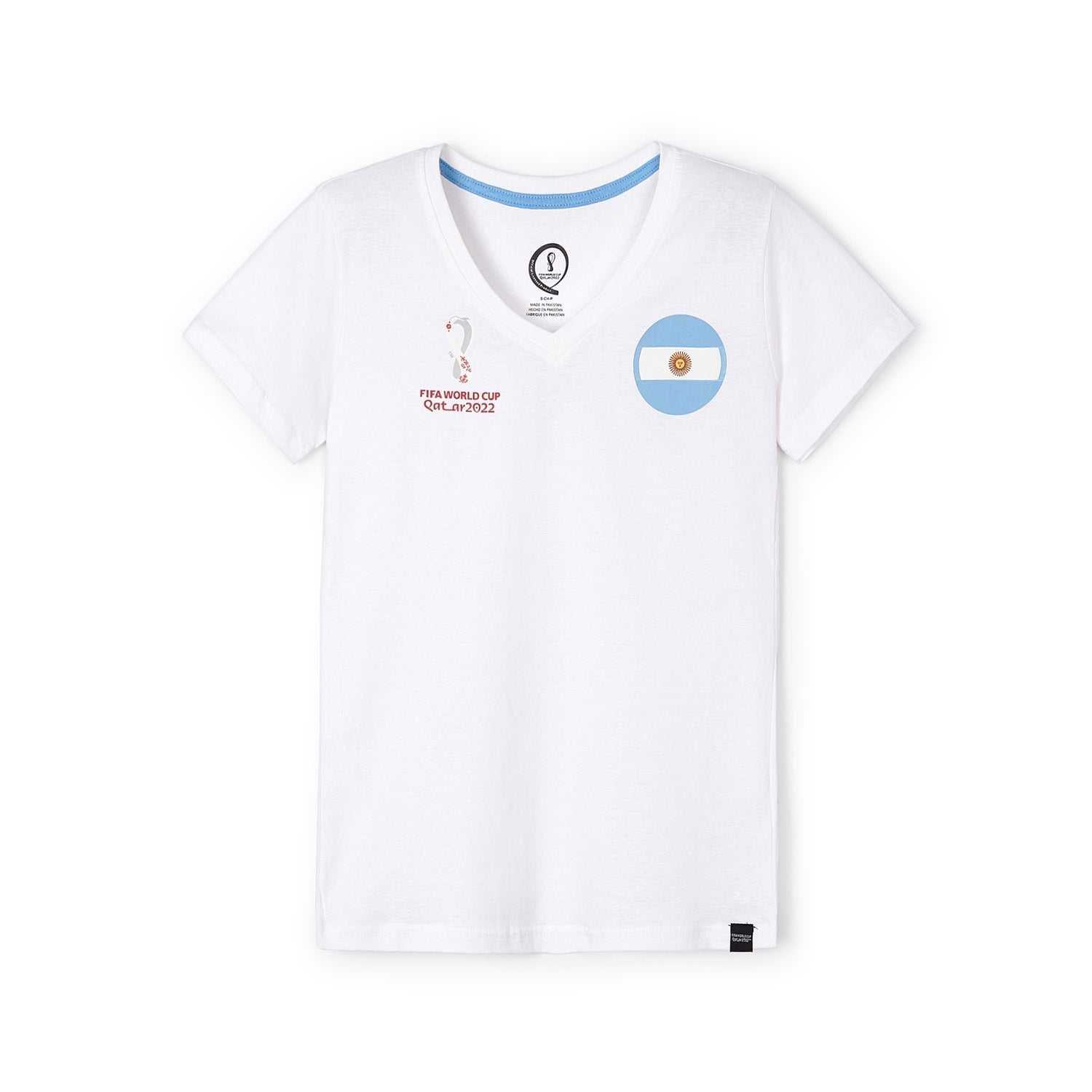 2022 World Cup Argentina White T-Shirt - Womens