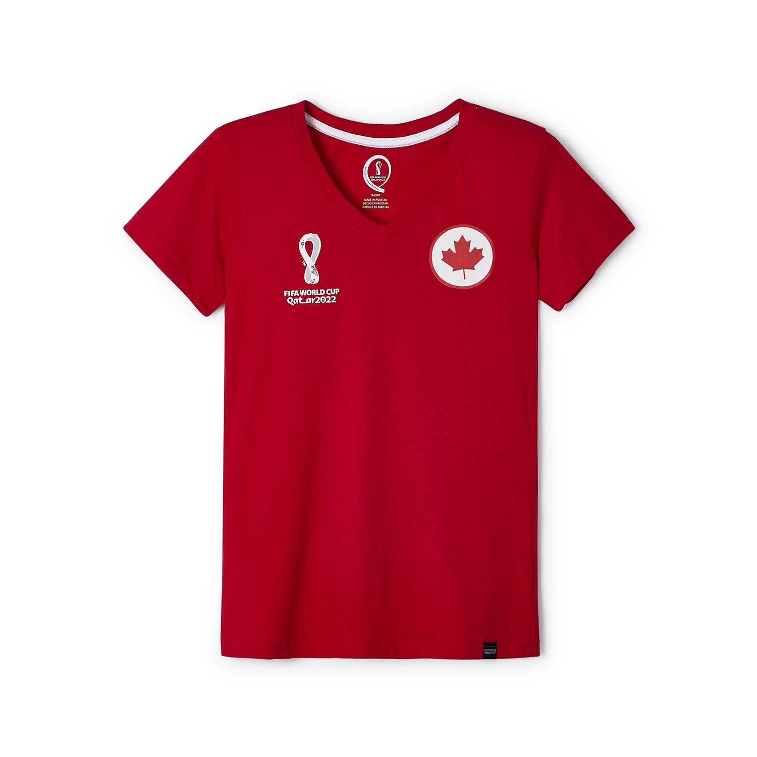 2022 World Cup Canada Red T-Shirt - Womens
