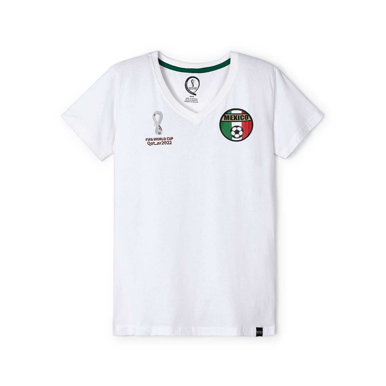 2022 World Cup Mexico White T-Shirt - Womens
