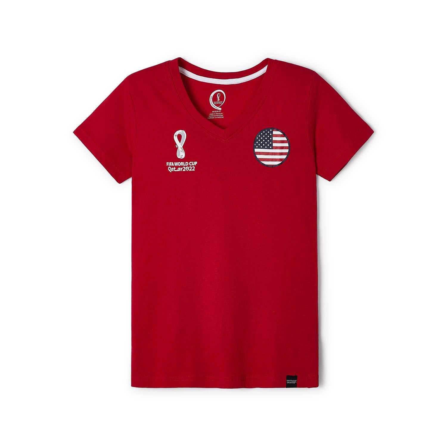 2022 World Cup USA Red T-Shirt - Womens