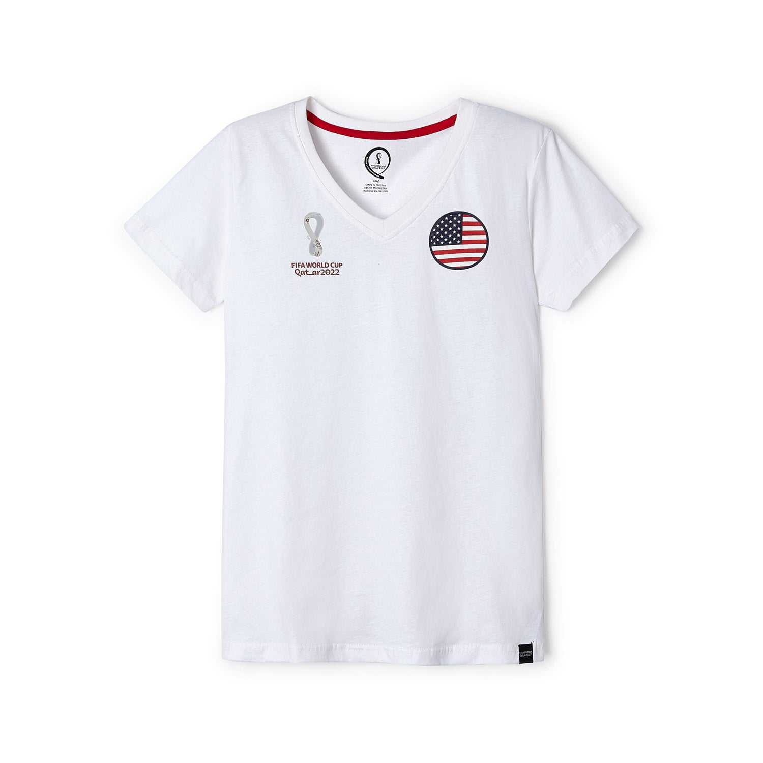 2022 World Cup USA White T-Shirt - Womens