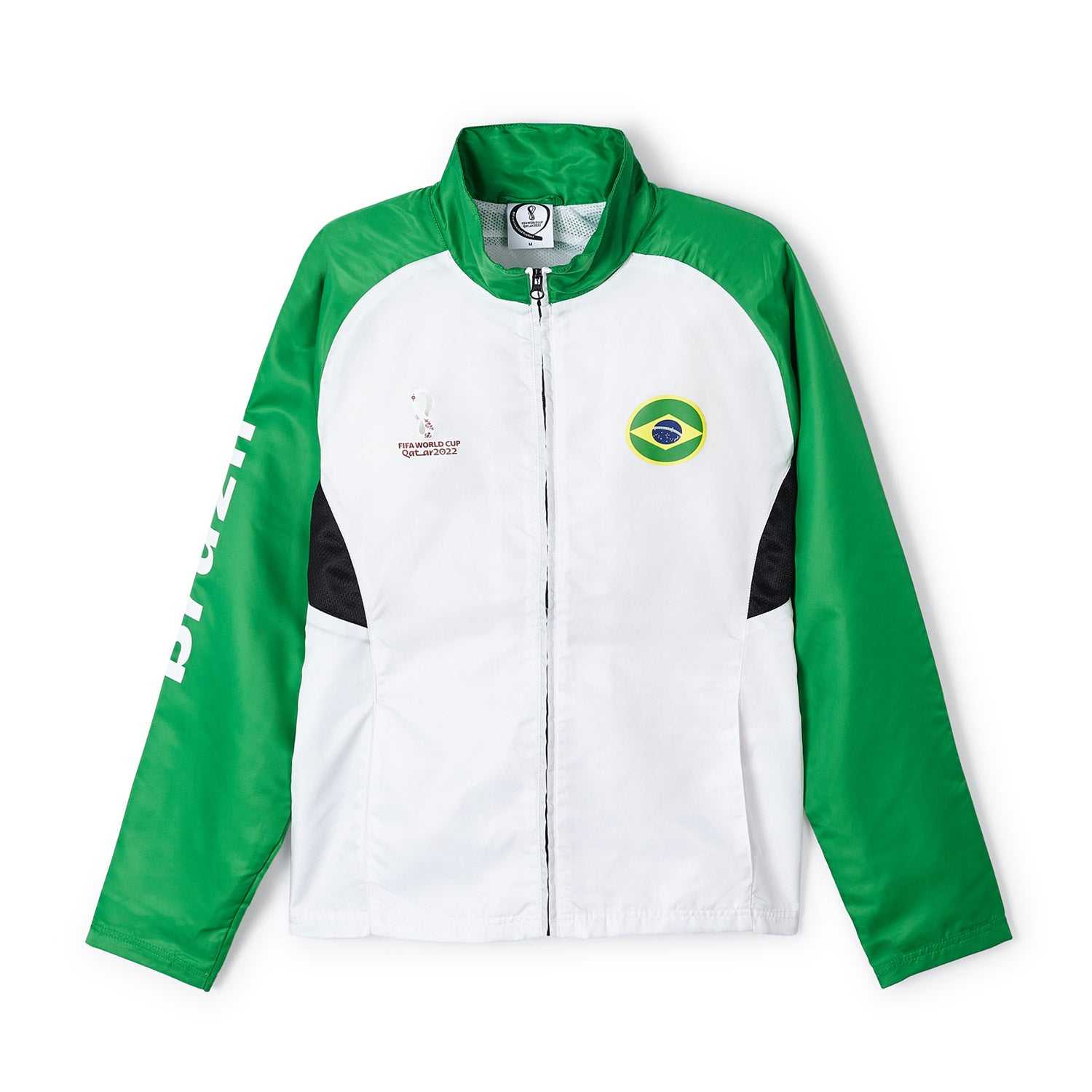 2022 World Cup Brazil White Raglan Jacket - Mens