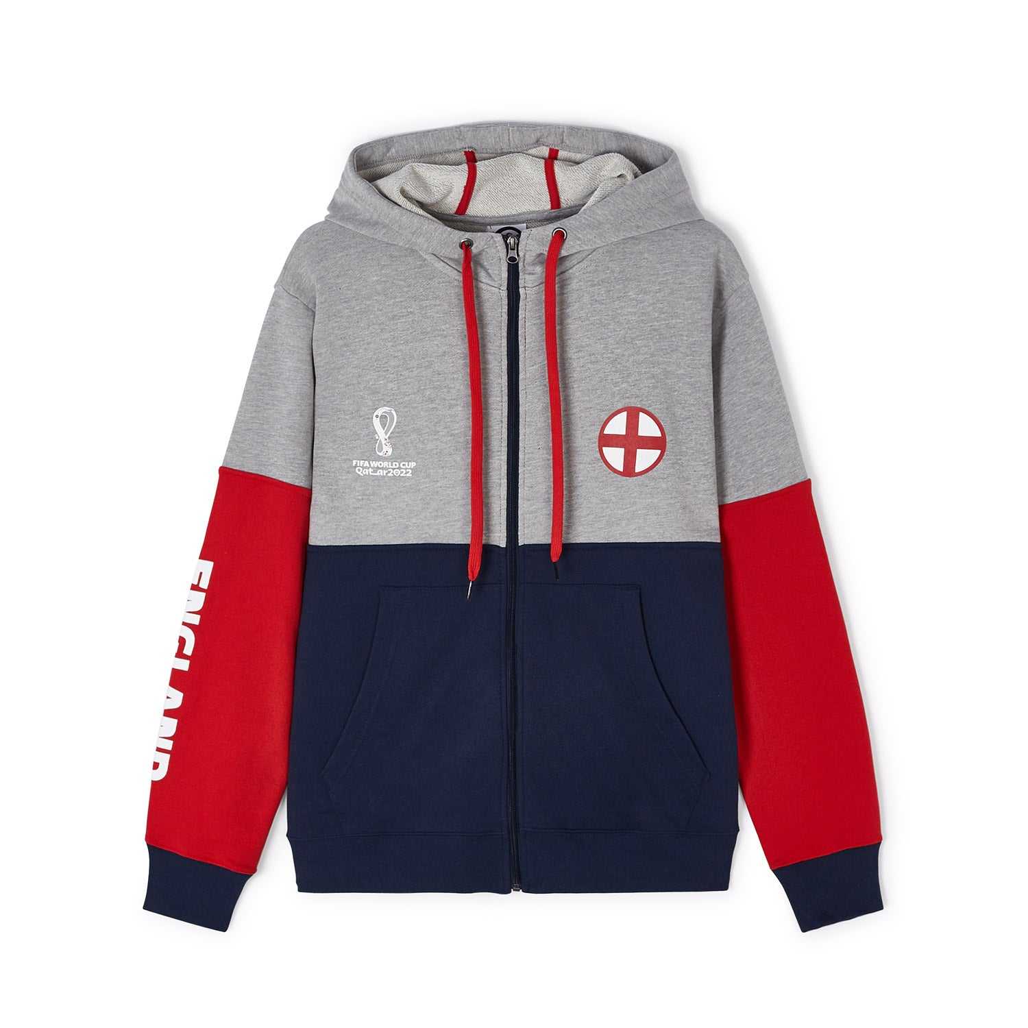 2022 World Cup England Contrast Navy Hoodie - Mens