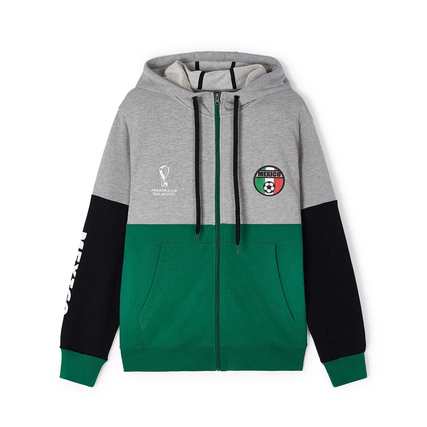 2022 World Cup Mexico Contrast Green Hoodie - Men's