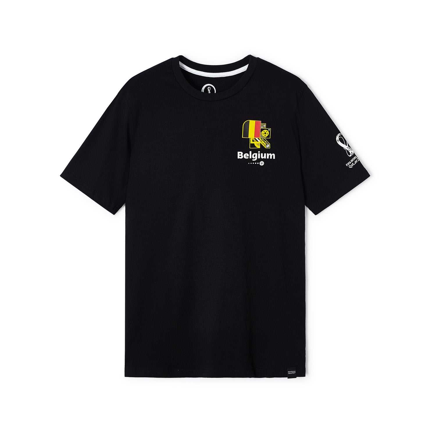2022 World Cup Belgium Black T-Shirt - Mens