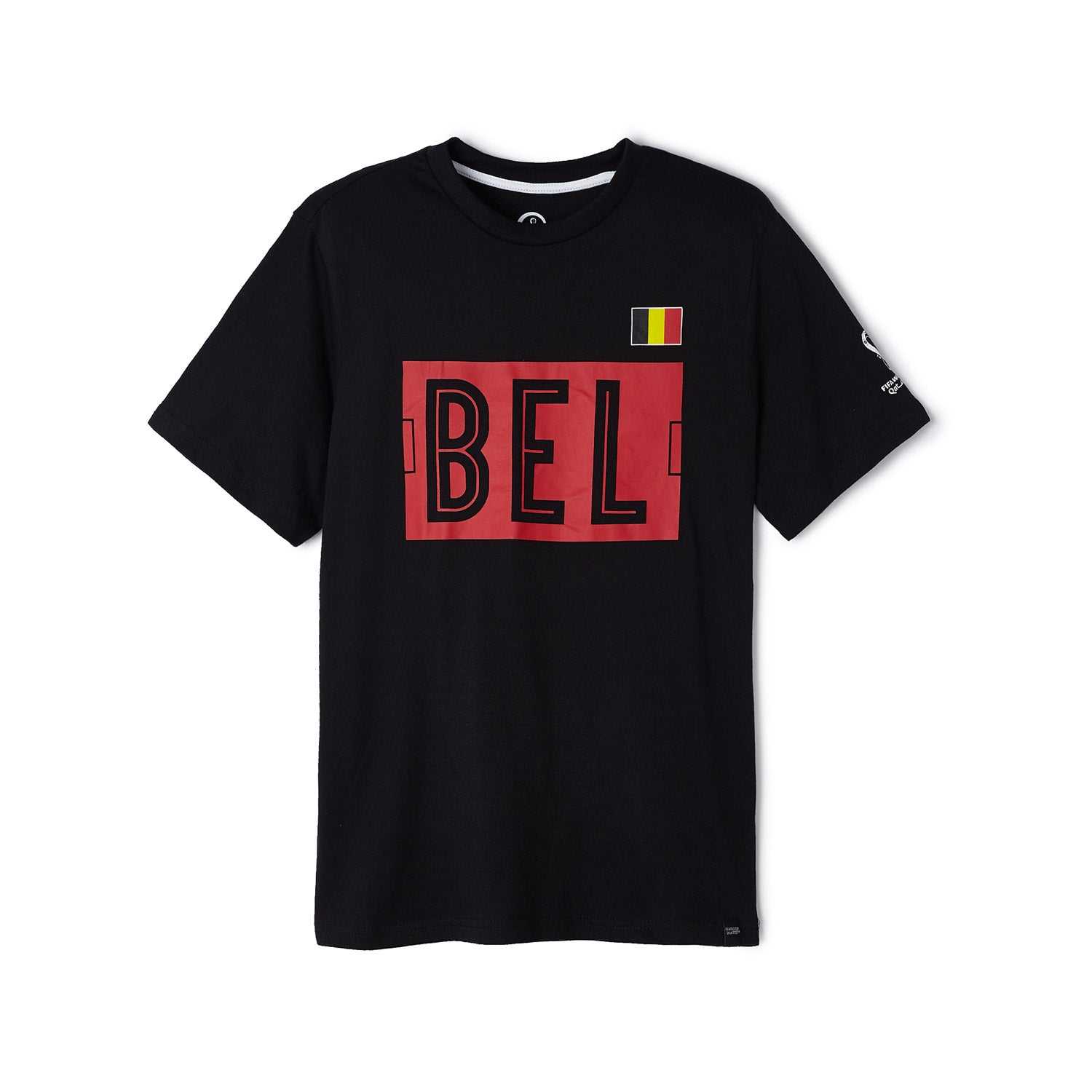 2022 World Cup Belgium Local Pitch Black T-Shirt - Mens