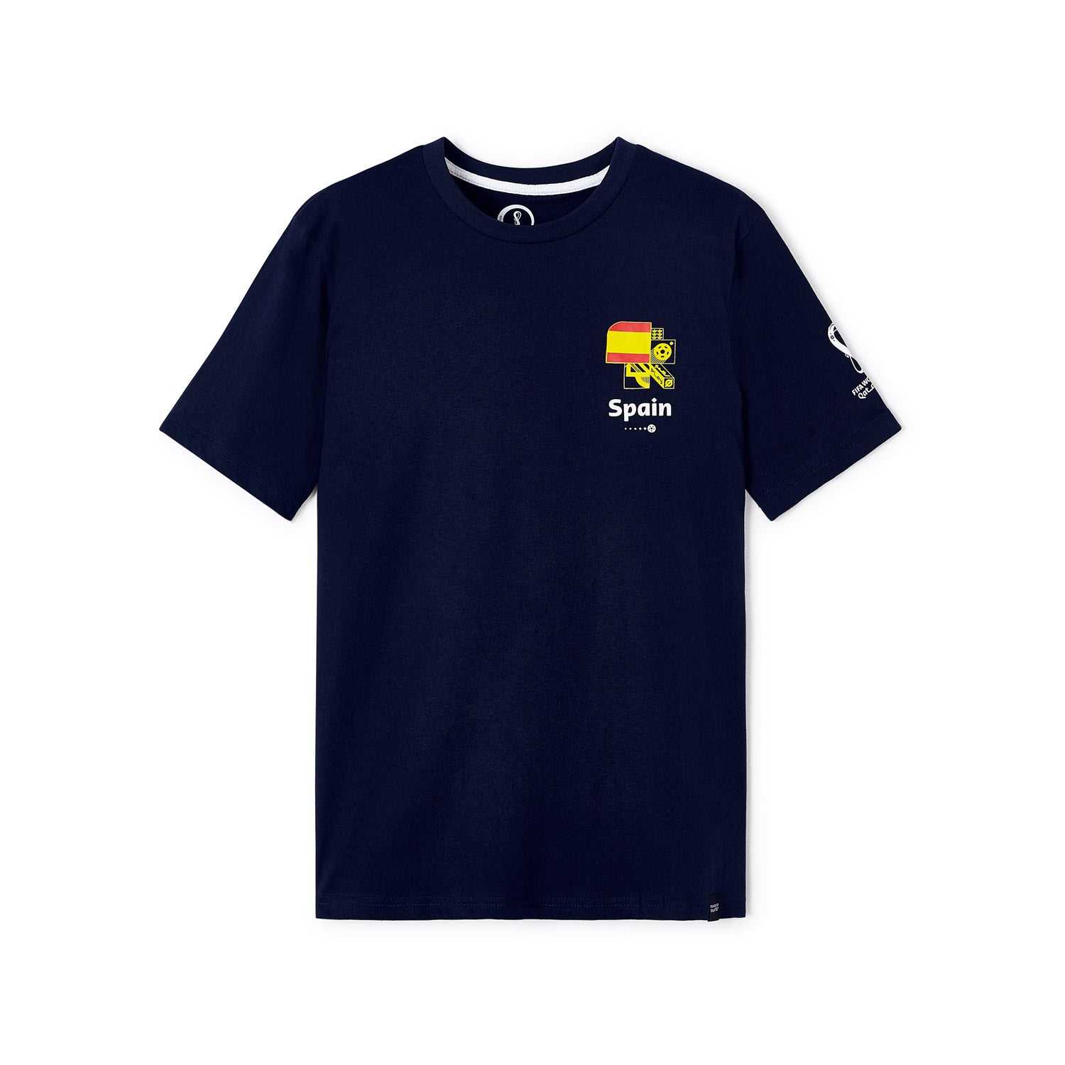 2022 World Cup Spain Blue T-Shirt - Mens