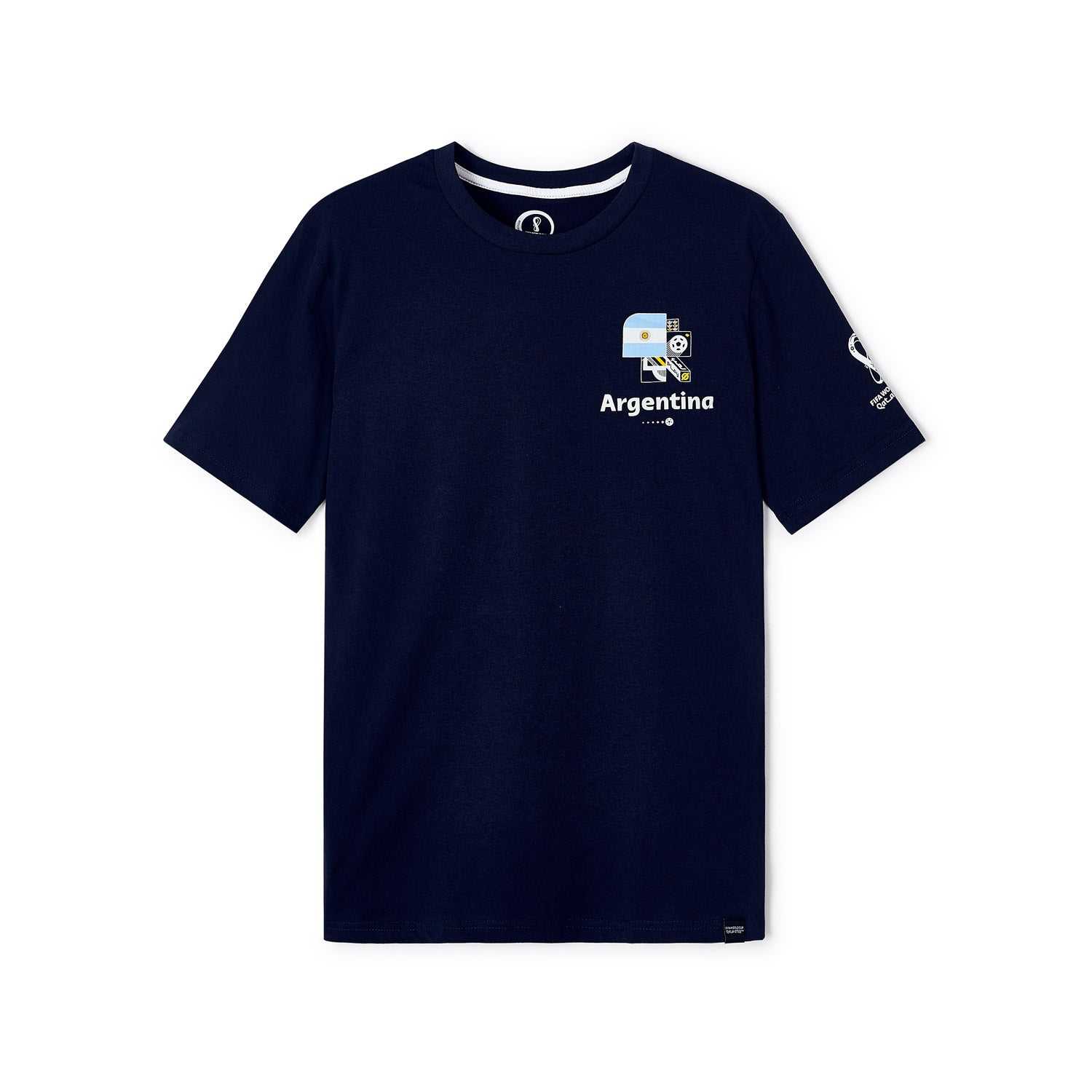 2022 World Cup Argentina Navy T-Shirt - Mens