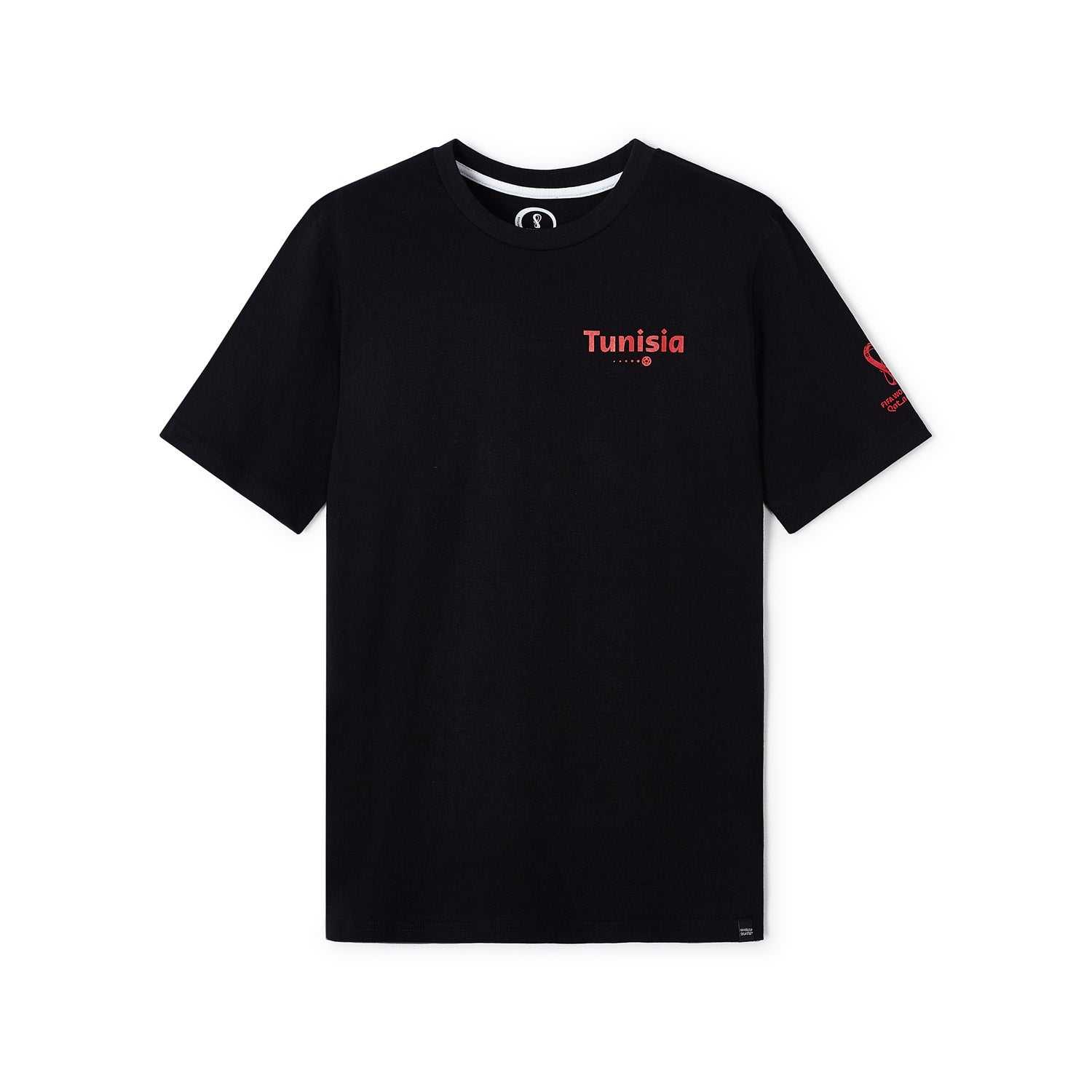 2022 World Cup Tunisia Black T-Shirt - Mens