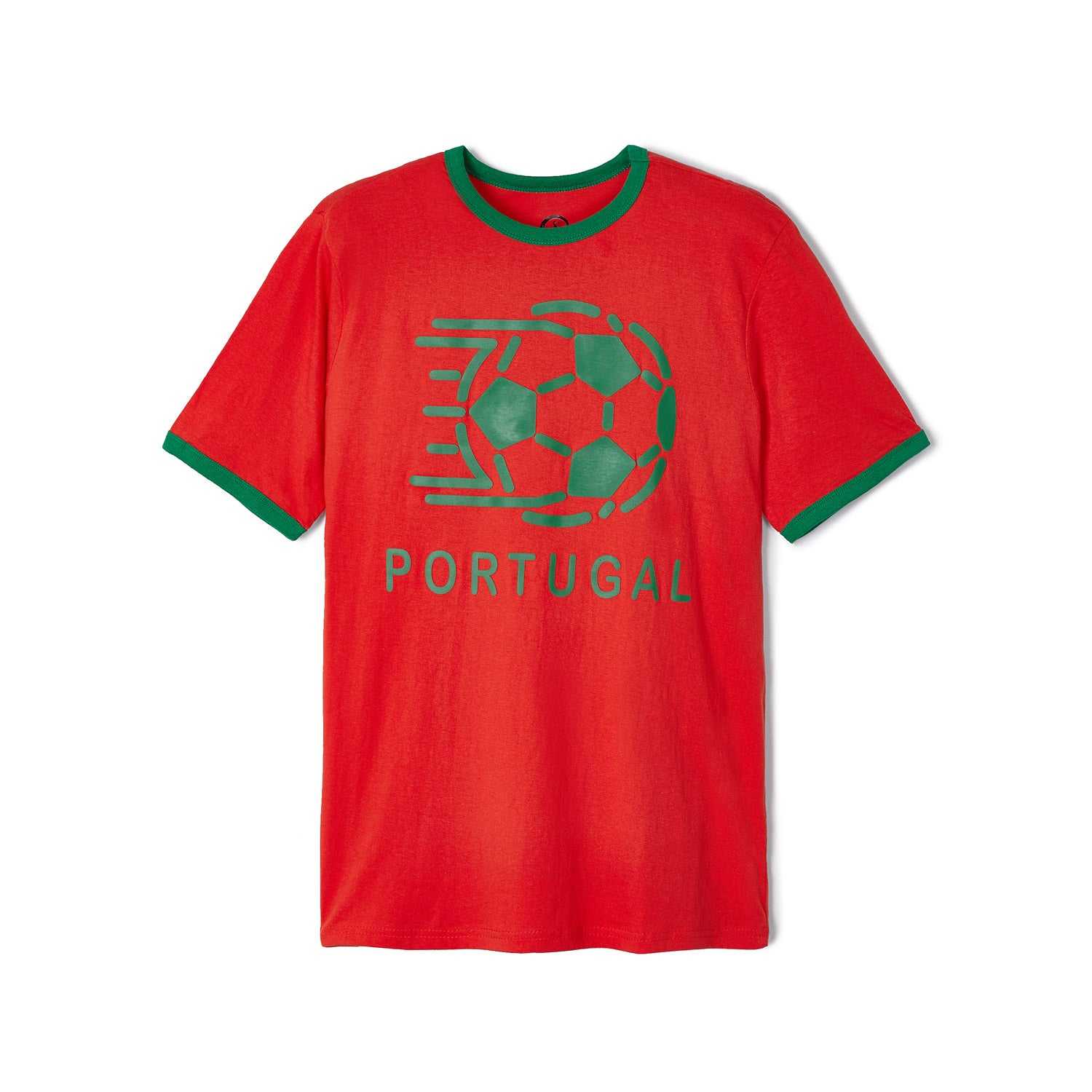 2022 World Cup Portugal Ringer Red T-Shirt - Men's