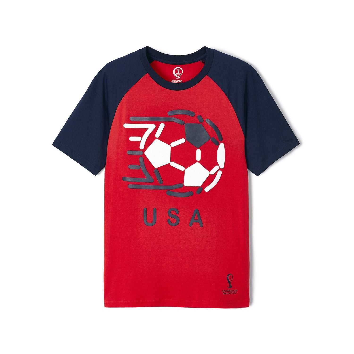 2022 World Cup USA Red Raglan T-Shirt - Mens