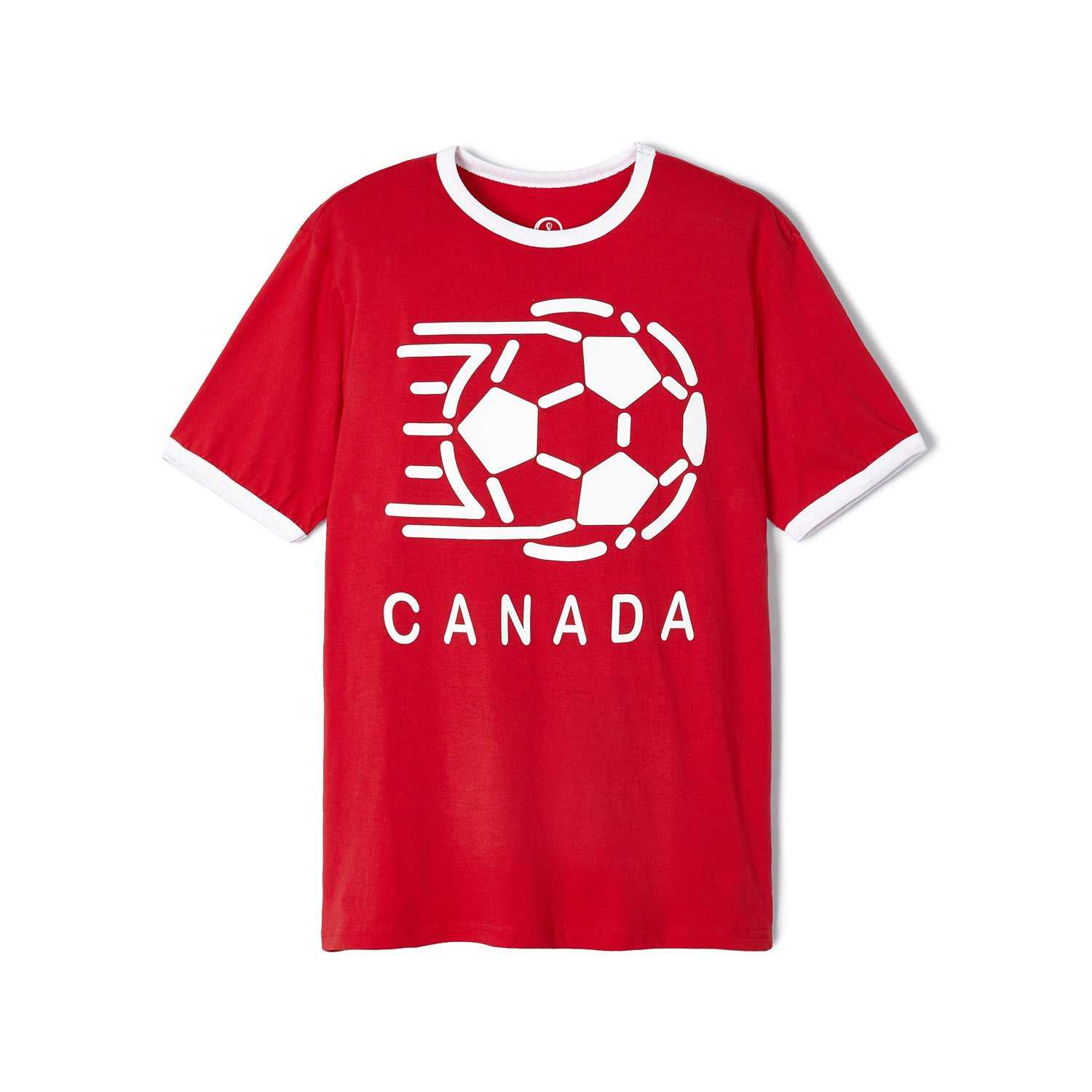 2022 World Cup Canada Ringer Red T-Shirt - Mens