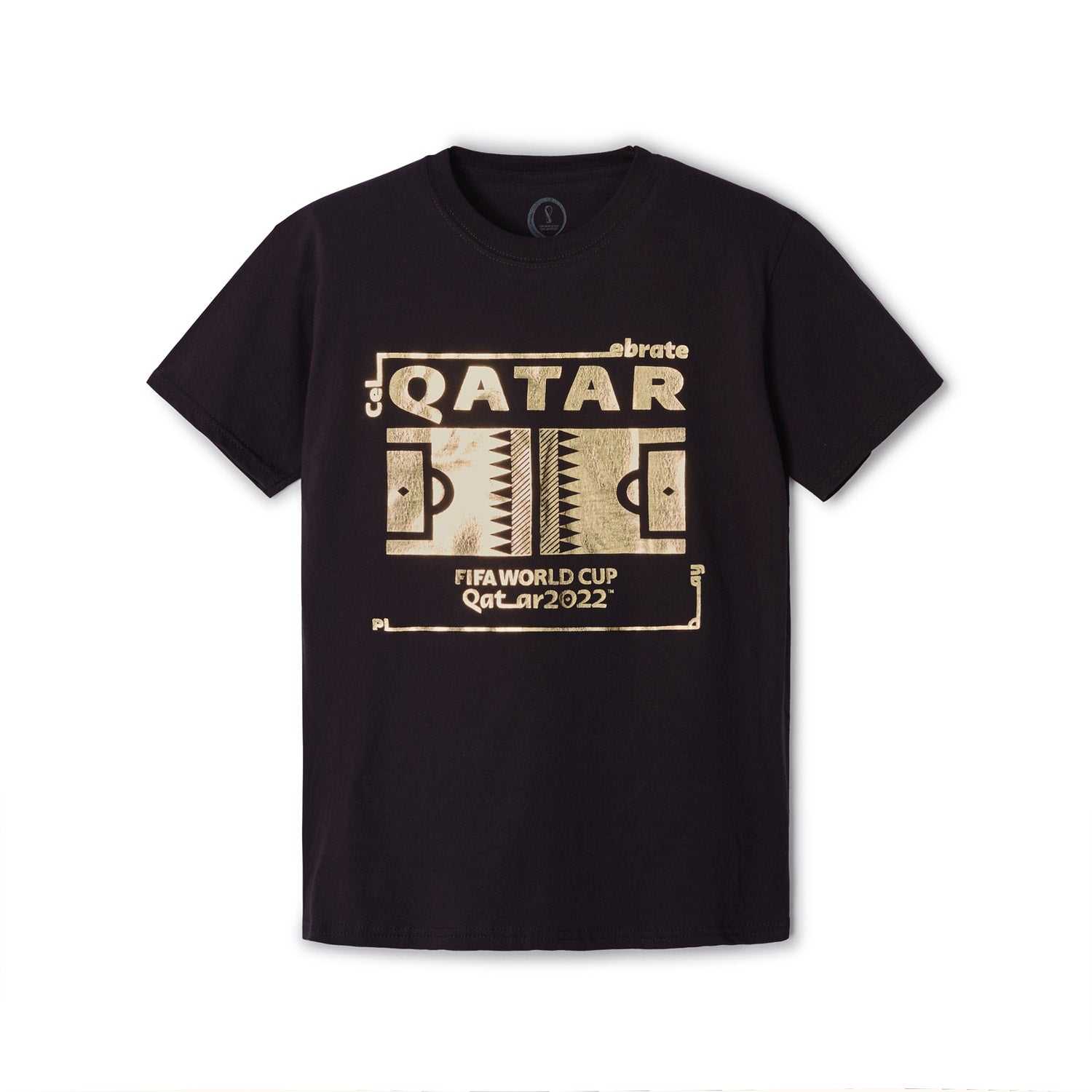 2022 World Cup Futbol Nation T-Shirt Qatar - Black