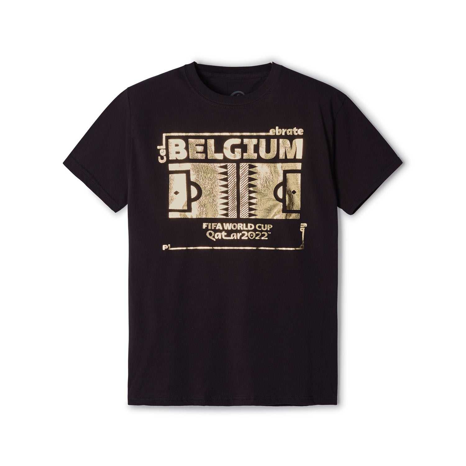 2022 World Cup Futbol Nation T-Shirt Belgium - Black