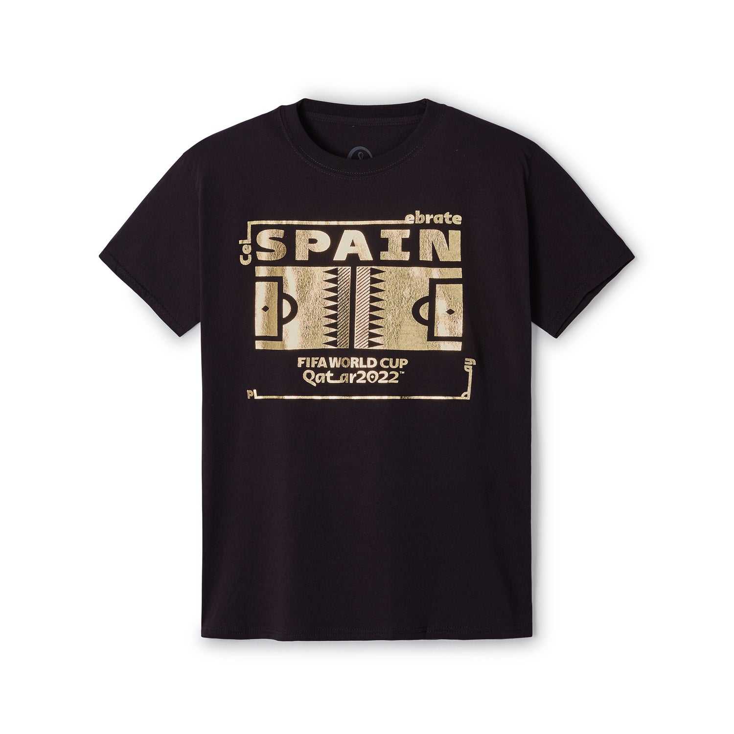 2022 World Cup Futbol Nation T-Shirt Spain - Black