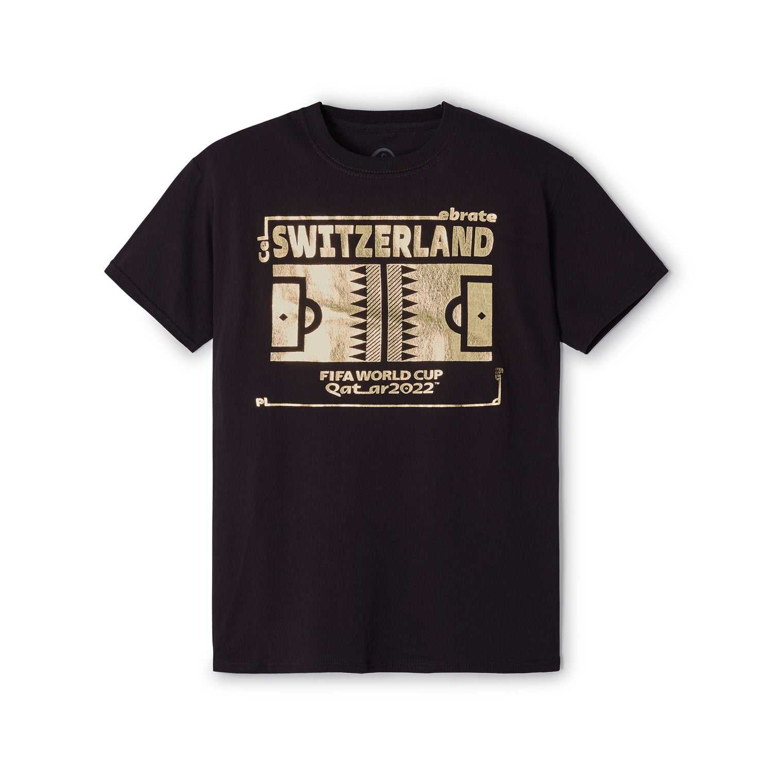 2022 World Cup Futbol Nation T-Shirt Switzerland - Black