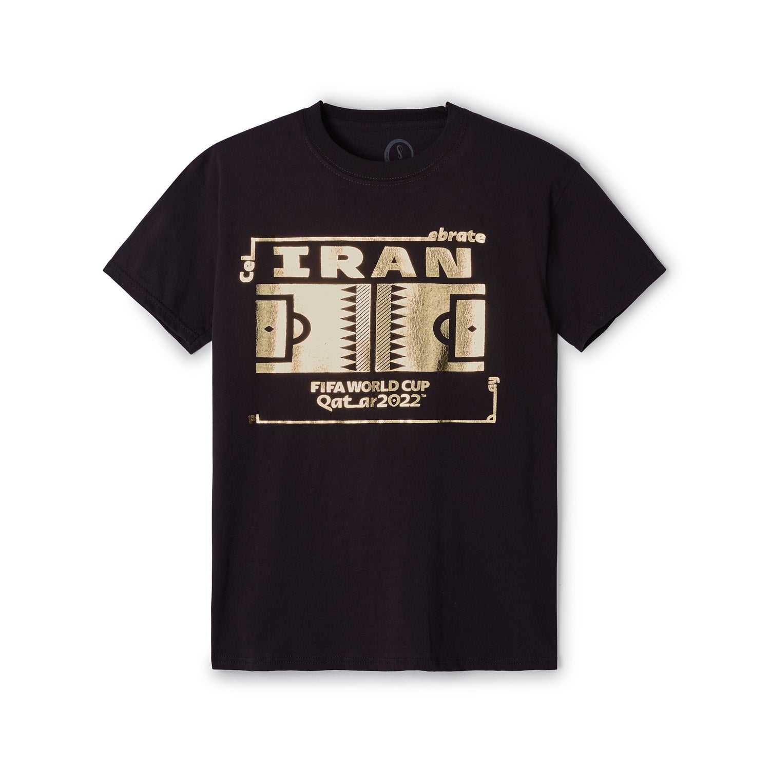 2022 World Cup Futbol Nation T-Shirt Iran - Black