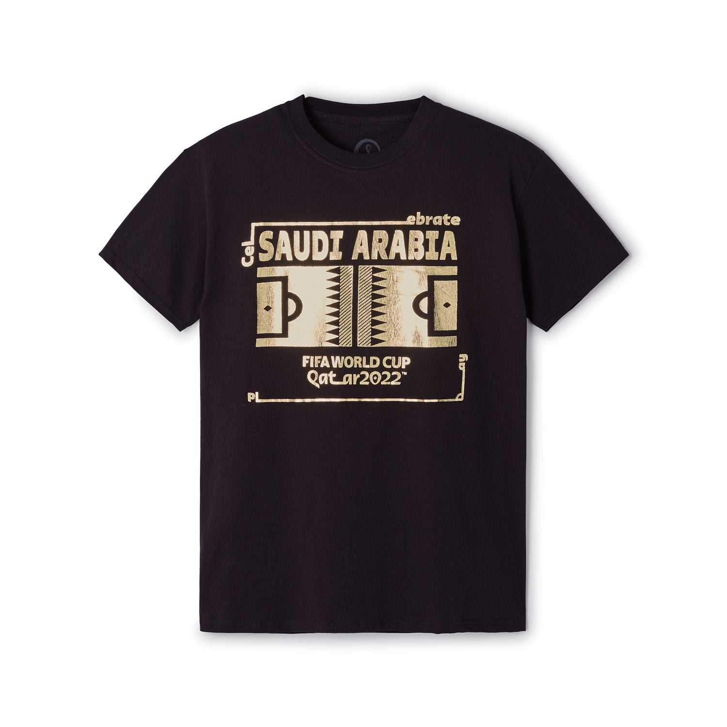 2022 World Cup Futbol Nation T-Shirt Saudi Arabia - Black