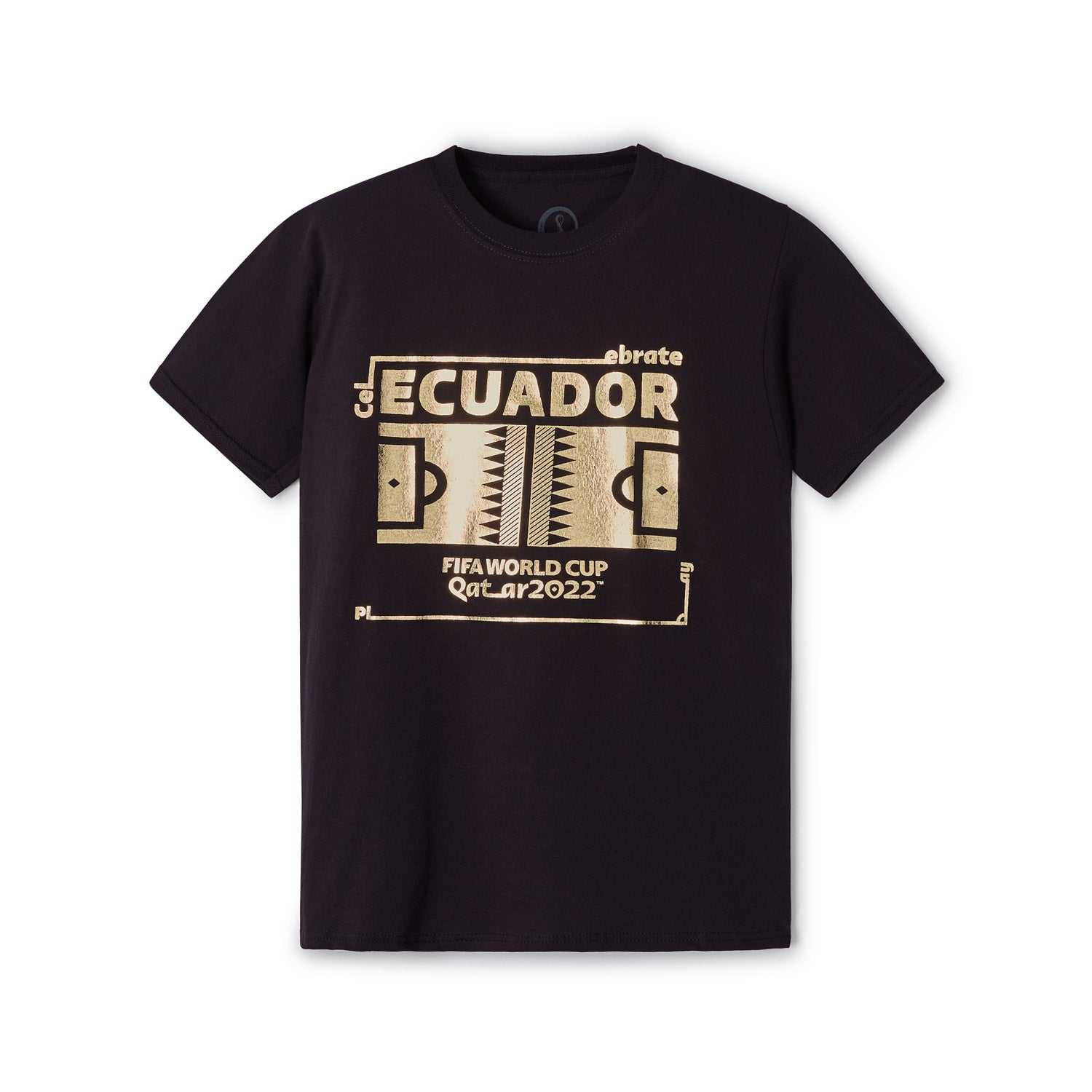 2022 World Cup Futbol Nation T-Shirt Ecuador - Black