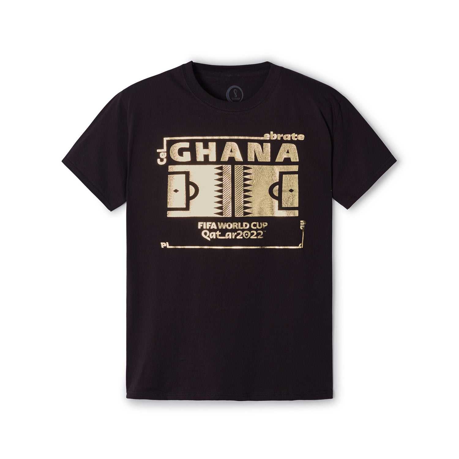 2022 World Cup Futbol Nation T-Shirt Ghana - Black