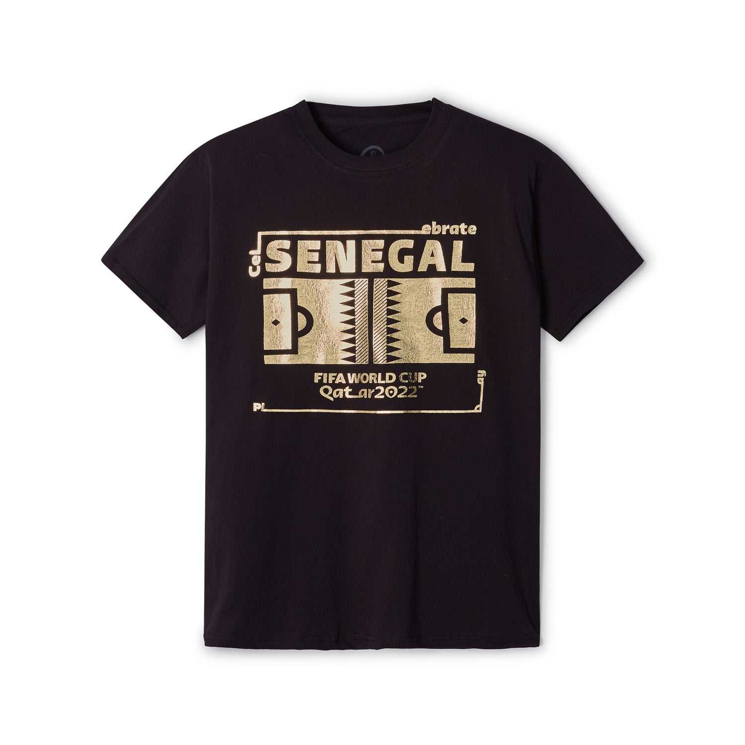 2022 World Cup Futbol Nation T-Shirt Senegal - Black