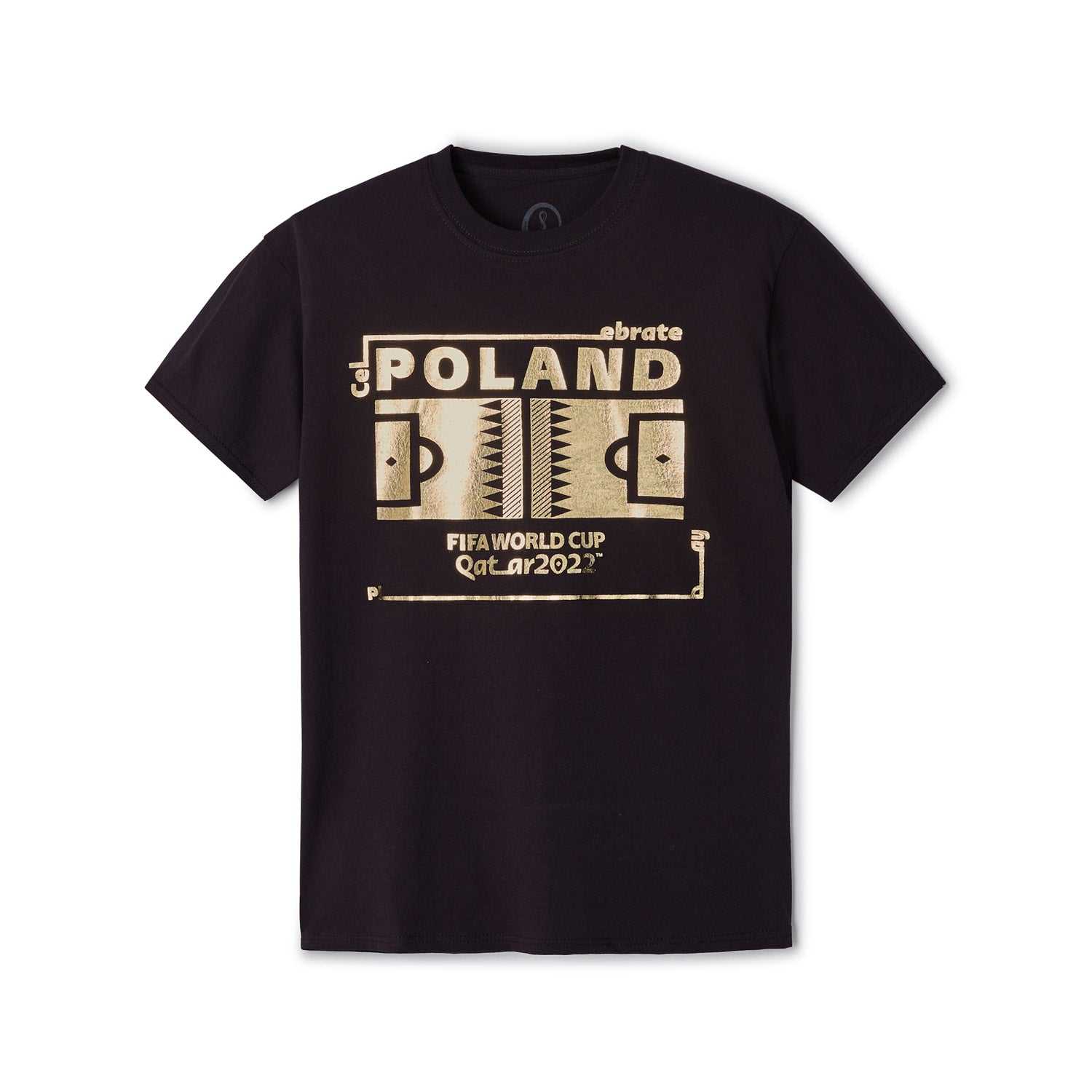 2022 World Cup Futbol Nation T-Shirt Poland - Black