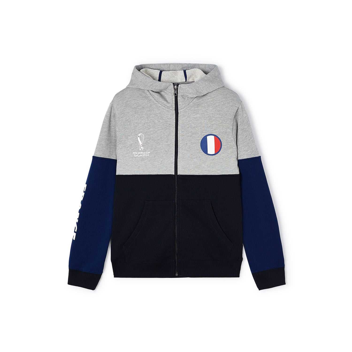 2022 World Cup France Panel Hoodie Blue  - Youth