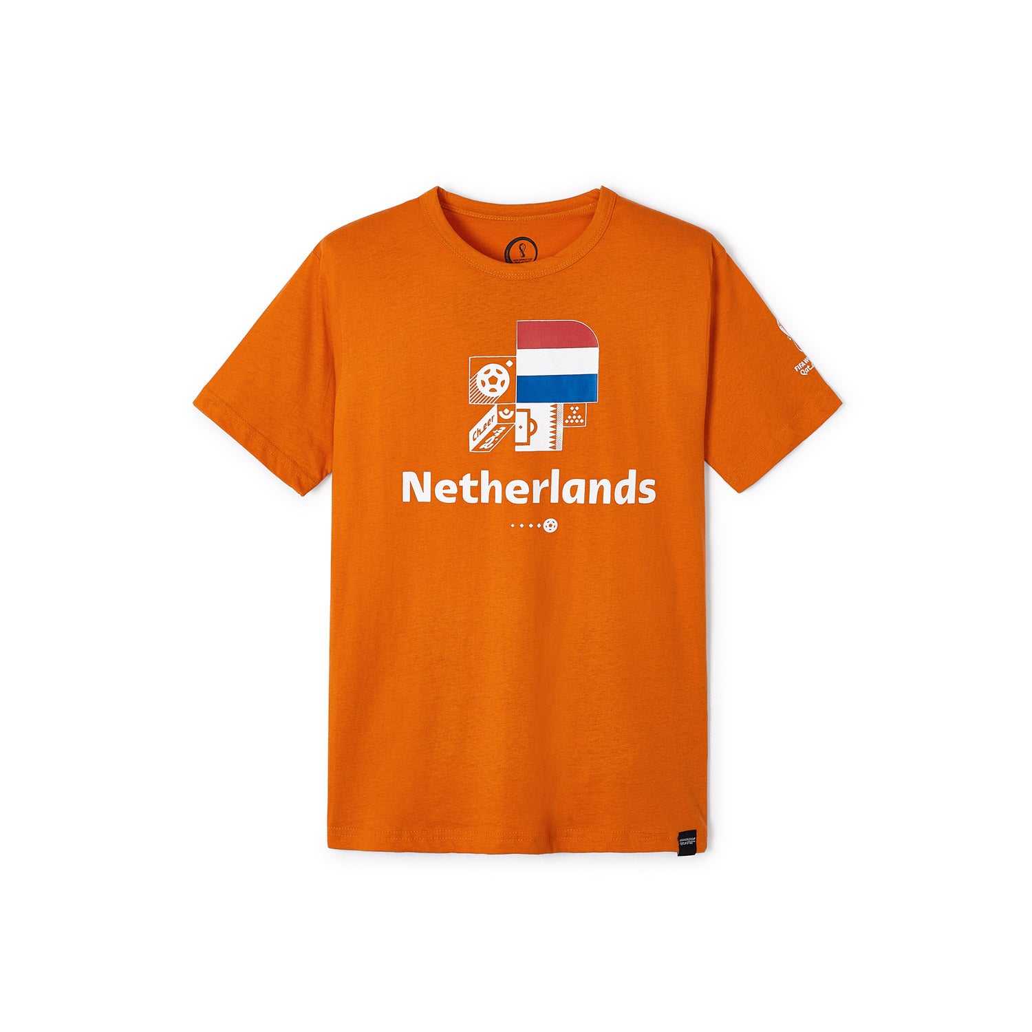 2022 World Cup Netherlands Dark Orange Graphic T-Shirt - Youth