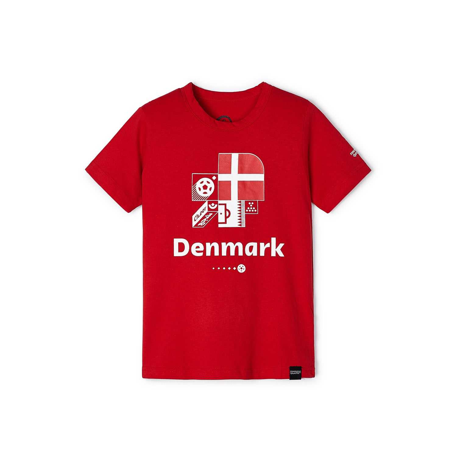 2022 World Cup Denmark Red T-Shirt - Youth