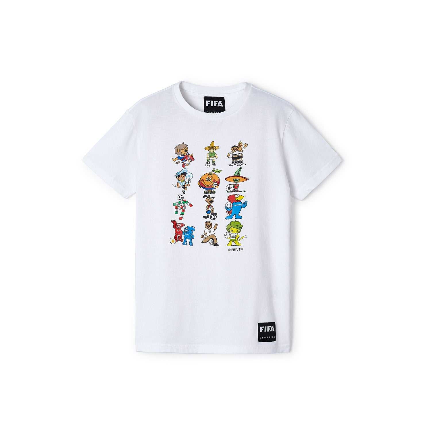 World Cup Collage Mascot White T-Shirt - Youth