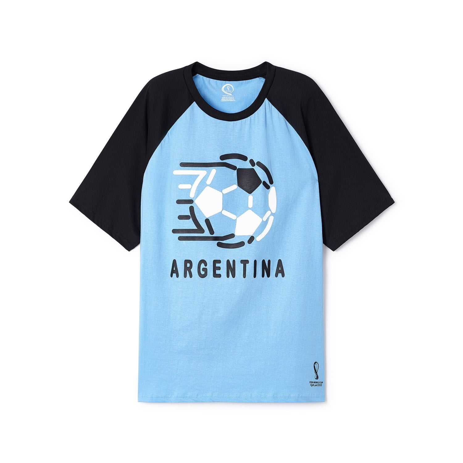 2022 World Cup Argentina Blue Raglan T-Shirt - Mens