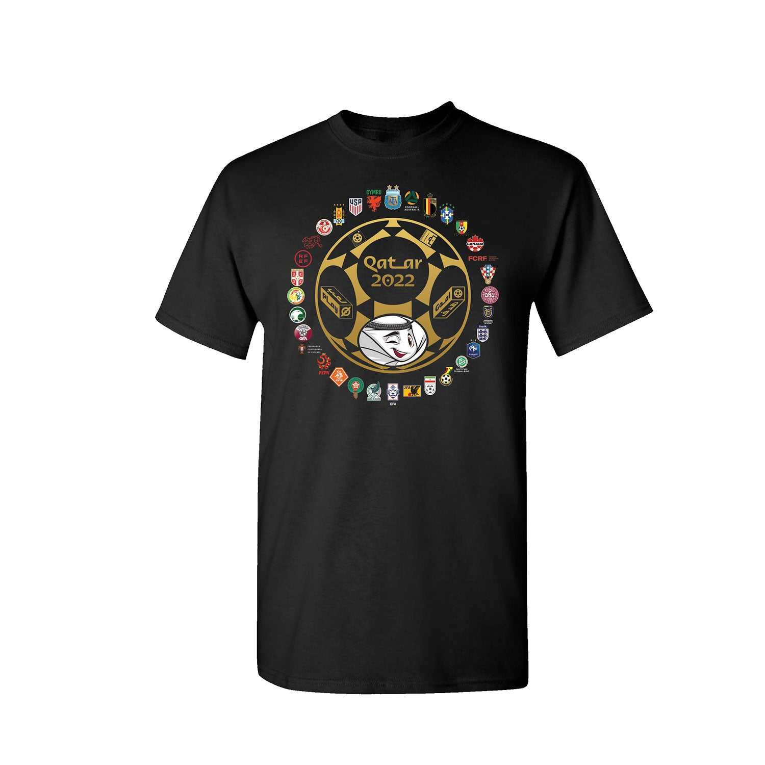 World Cup 2022 32 Federations Tee Black - Womens