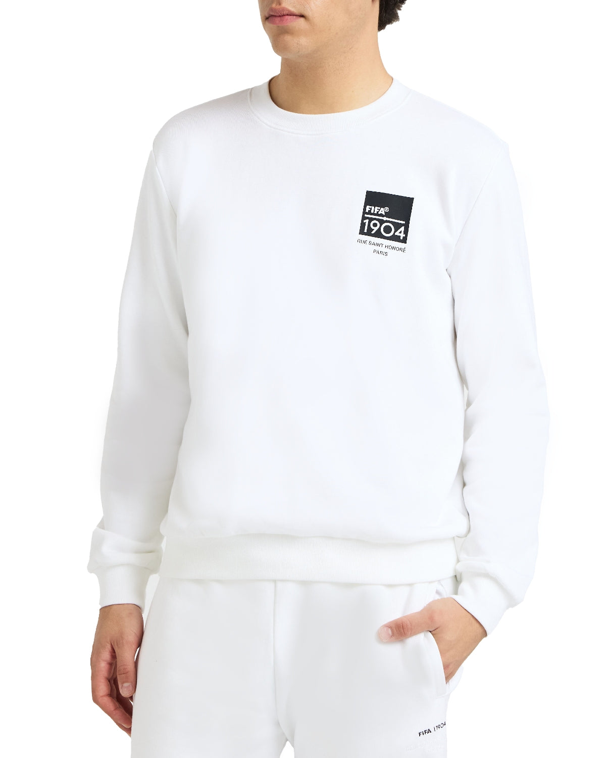 Moletom Gola Redonda FIFA 1904 Square Branco - Unissex