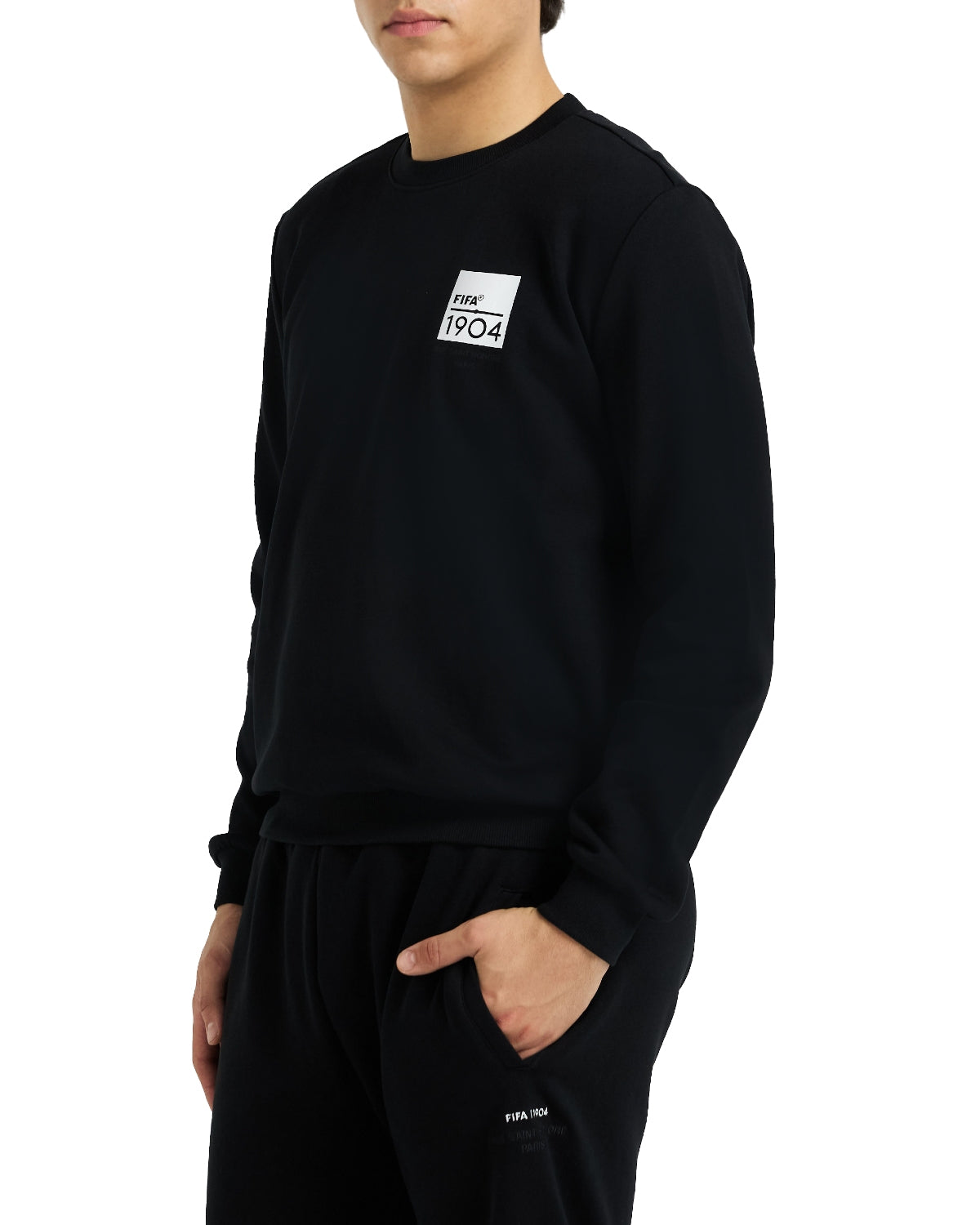 Sudadera FIFA 1904 Square Cuello Redondo Negra - Unisex